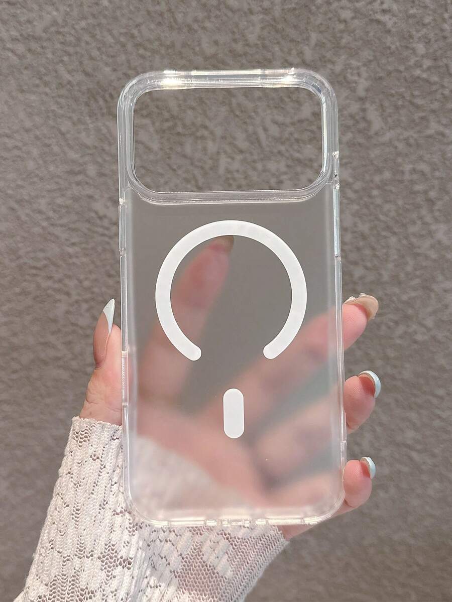 Minimalist Frosted Transparent Acrylic Magnetic Phone Case, Compatible With IPhone 17 Pro Max/17 Pro/17/16 Pro Max/16/16 Pro/16 Plus/15/15 Pro Max/15 Pro/15 Plus/11/12/13/14 Pro Max/12 Pro/12 Pro Max/13 Pro/13 Pro Max/7 Plus/14 Pro/14 Pro Max, Anti-Slip And Anti-Sweat Hard Shell