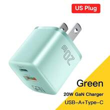 Cargador rápido GaN con puertos USB-A y USB-C, cargador solar para teléfonos móviles, paneles solares para el Día de los Caídos y el inicio del verano - Verde estadounidense - Ver 2