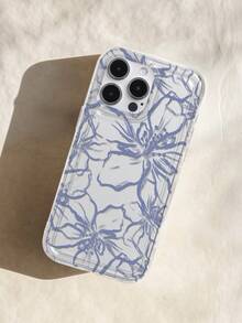 Blue Line Art Hibiscus Flower Print Clear Case Compatible With IPhone 13/15/16/17pro/17/14/17/15pro/15 Plus/15 Promax/7plus/8plus/X/Xs Max/Xr/11pro/12pro/13pro/14pro/12mini/13mini/11promax/12promax/13promax/14promax/14plus/17pro Max/17Air/6/6s Plus/7/8/16Pro/16plus/16promax/Se2/17promax&Compatible With Samsung Galaxy/A54/A14/A12/A13/A15/A32/A33/A24/A52S/S20/S21/S22/S23/S24/S23Plus/S24ultra/S25/A15/A33/A23/A07/A17/S26/A56/A57 - Multicolor - View 4