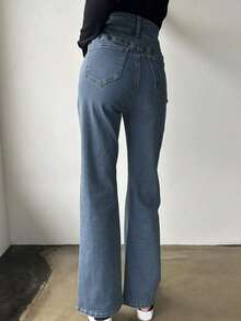 Women's Flared Jeans - Neblina azul - Ver 4