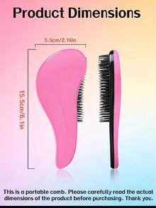 3/2/1 Stück Set Dual-Farben Magie Griff Kamm, Anti-Statik Kopfhaut Massage Bürste, Entwirrungs Dusche Massage Kamm, Salon Styling Bürste, weiche Zähne, sanfte Kopfhautpflege, Entwirrungs-/Shampoo Bürste - A - Übersicht 3