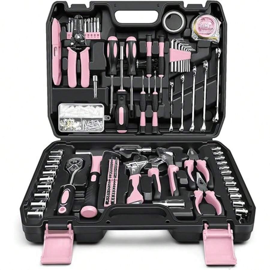 115/46pc Socket Wrench Set, With Star Drive, Automotive Repair And Maintenance Combination Kit, With Ratchet And Screwdriver - Multicolor - View 1