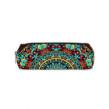 Túi đựng bút một lớp, in họa tiết hoa văn Bohemian phủ khắp bề mặt. - màu đen - Xem 15