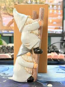 创意卡通攀爬矮人树脂摆件，白胡子，适合家居和花园装饰，小巧精致 - 多 色 - 查看 10