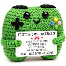 Regalo de Navidad inspirador de controlador de juego de ganchillo, regalo hecho a mano de controlador de juego para adolescentes, jugadores, hijos u hermanos, decoración de ganchillo emocional, relleno de calcetín navideño - Multicolor - Ver 18