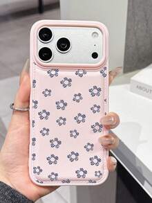 1個新款加厚防刮皮革質感雛菊圖案可愛防震手機殼，適用於 iPhone 17pro MAX 16pro 16plus 16promax 15 15pro 15 Pro Max, 14 Plus, 13 Pro Max, 12, 11, 7G, 7P, IX, XR, XS Max, 17 Pro, Air，附相機凸起防震保護，適合女性日常使用 - 粉色 - 查看 2