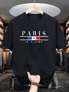 1 pieza de camiseta unisex de manga corta y cuello redondo, holgada, de 180 g, diseñada por artistas de Y2K en el estilo Bababask, hecha de 100% algodón puro.Son informales y versátiles, adecuados para ropa urbana, salidas diarias, campamentos, conciertos, eventos de hip-hop, rock y rap, y presentan diseños inspirados en celebridades.Ideal para festivales, otoño y uso durante todo el año. - Negro - Ver 1