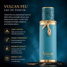 Lattafa French Avenue Vulcan Feu 100ML - Quà tặng ngày lễ, Ngày của Mẹ, Sinh nhật vui vẻ - Hương thơm nồng nàn - Xem 3