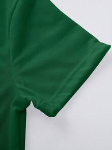 Camiseta con estampado de matemáticas, top casual de manga corta y cuello redondo, ropa de primavera/verano para mujer. - Verde - Ver 6