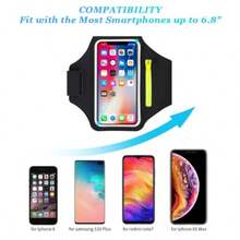 Brazalete Deportivo para teléfono móvil, Resistente al Sudor, para Correr, Correr, Gimnasio, Pulsera para teléfono móvil para Correr con  16/15/14/13/12 Pro MAX, Apto para teléfonos - Azul - Ver 7