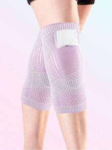 1pc Unisex Basic Compression Knee Support Brace, Suitable For Fitness, Running, Gym, Weightlifting And Other Scenarios - Purple - View 9