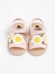 Cute Open Toe Sandals Suitable For Girls & Toddlers, Breathable Lightweight Non-Slip For Indoor & Outdoor Wear, Spring/Summer - Pink - View 6