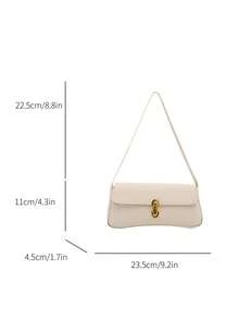Retro Patchwork Leopard Print Elegant Underarm Shoulder Bag, Leopard Print Ladies' Handbag, Leopard Print - White - View 5