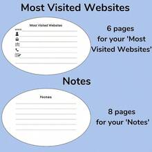 Password Book With Alphabetical Tabs - Internet Address Log In Organizer - Pocket Size Notebook - Hardcover, Charcoal Black Adults World Book Day - Charcoal - View 5