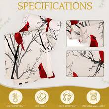 1pc American Country Style Table Runner, With Northern Cardinal Elements, Suitable For All Seasons. Can Be Used On Dining Table, Coffee Table, Sideboard, TV Stand, Vanity, Nightstand, As Well As For Weddings, Afternoon Tea, Birthday Parties, Holiday Gatherings, And More. - Multicolor - View 5