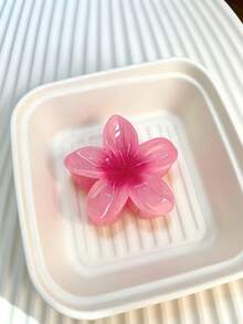 3 pezzi/1 pezzo Fermagli per capelli da donna grandi da 8 cm/3,15 pollici con design a fiore sfumato, rosa sfumato, giallo sfumato e bianco perlato, eleganti, semplici, versatili, adatti per uso quotidiano, feste, abbigliamento da lavoro, viaggi, ritorno a scuola, accessori per capelli per studenti, vacanze estive, fermagli per capelli da spiaggia - Multicolore - Visualizzare 4