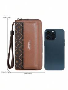 Classic PU Women's Wallet - Double Layer Design With Snap Closure, Zipper Card Slots And Photo Compartment, Long Color Block Wallet Wallet For Women Travel Holiday Essential Teacher Gift Birthday Gift - Multicolor - View 10