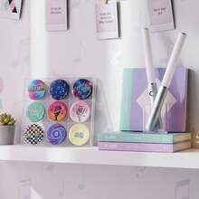 1PC K Pop Badges Acrylic Button Display Case - Button Pin Badges Storage Organizer Box, Badges Display Case Button Holder, Button Pin Display Holder Button Storage, Pin Collection Display Case Badge Organizer, Party Game Accessory, Hold Up To 9 Pins For K-Pop Fan(Not Include Badges) - Nine-square Grid - View 7