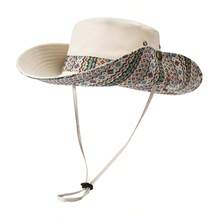 Fashionable Wide Brim Bucket Hat, National Wind Sun Protection Hat For Women, Versatile Summer Sunhat - A - View 18