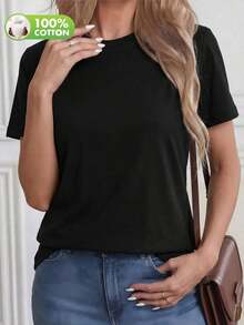 Women T-Shirts - Black - View 2