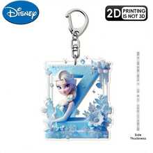 Móc khóa acrylic Disney, in 2D bề mặt phẳng, 1 móc khóa acrylic Disney, 26 chữ cái tiếng Anh, hình công chúa Elsa trong phim Frozen với họa tiết hoa, móc khóa túi xách dễ thương, móc khóa đôi, móc khóa xe hơi, quà sinh nhật cho fan Frozen, bề mặt phẳng 2D, lựa chọn hoàn hảo cho các dịp lễ. - Nhiều màu - Xem 28