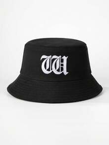Mũ tai bèo thoáng khí thêu chữ Gothic unisex, đa năng, chống nắng, thích hợp cho hoạt động ngoài trời và trang phục thường ngày. - mũ xô - Xem 30