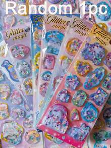 3D Foam Cup Stickers - Cute Cartoon Water Bottle Stickers - Student Notebook And Diary DIY Stationery - Waterproof Adhesive - Multicolor - View 17