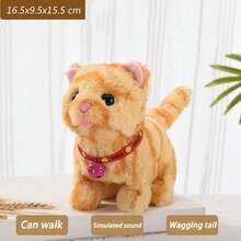 Nuevo juguete de peluche de gatito para caminar, gato interactivo eléctrico, Animal relleno, cola mullida, cabeza que mueve, gato, juguete para mascotas, regalo para niños - Gato Bantam Blanco - Ver 20