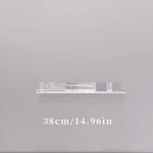 透明亚克力悬浮壁架，浴室壁架，隐形透明浴室架，家居装饰书架 - 無色 - 查看 10