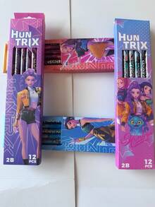 Hasbro 12支装1支装卡通可爱Miralumini创意2B易卷铅笔随机颜色版 - 長方形 - 查看 2