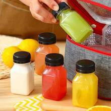 1 chai/10 chai nước ép trong suốt, chai nước rỗng 113ml có nắp đen, chai nước tái sử dụng, hộp đựng đồ uống trong suốt thích hợp cho nước ép, sinh tố, đồ uống. - Mũ lưỡi trai màu trắng - Xem 2