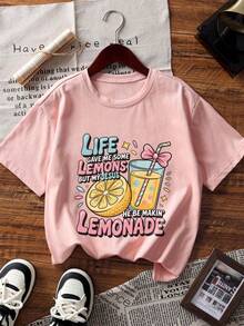 Camiseta de algodón linda y creativa con estampado de pan y mermelada "Go Spread The Gospel" para niñas. Suave y agradable al tacto, adecuado para uso diario y al aire libre, elegante y vers - Verde militar - Ver 2