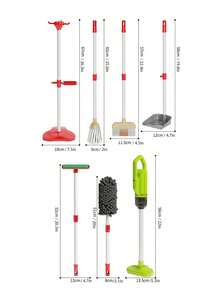 Children's Cleaning Toy Set, Bedroom Vacuum Cleaner Tools, Girls Pretend Play Housekeeping Broom And Mop Set, Children's Gift - Multicolor - View 8