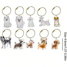 Pet Memorial Leather Keychain Transparent Dog/Cat Hair Storage Pendant Hair Collector with Keychain for Pet Lovers DIY Souvenir Gift - Cat6 - Ver 3