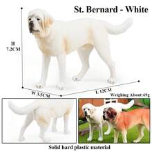 Oenux perro animales modelo Husky pastor alemán Rottweiler San Bernard figura de acción cachorro figuras PVC colección juguete chico regalo - Modelo de perro 2 - Ver 15