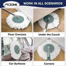 Spin Mop 360 Spin Mop Systems, Microfiber Spin Mop Round Shape Standard Universal Size Magic Mop Refill, 3 Pack - 3個裝(1包) - 查看 6