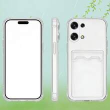 透明卡槽手机壳，兼容苹果17/17Pro/17ProMax/Air等机型，也兼容红米手机。透明卡槽手机壳，手机保护壳，防摔手机壳，极简透明手机壳，TPU材质手机壳，军规级防震手机壳，超薄手机壳。 - 無色 - 查看 1