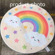 1 pieza Alfombra decorativa con sol para habitación infantil, decoración de dormitorio, alfombra pequeña para sala de juegos, decoración del hogar, alfombra de dormitorio, decoración de sala de estar, alfombra para exteriores, alfombra lavable - Multicolor - Ver 10
