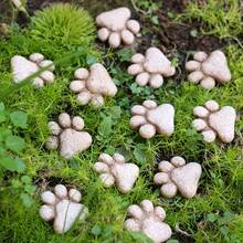20个猫爪树脂花园装饰石，适用于户外花园、草坪、小径、盆景装饰，送给爱猫人士的礼物，节日纪念品 - A - 查看 1