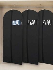 1/2pcs Travel Garment Protector Set Dust Cover Bag Hanging Long Garment Bag For Dresses Wardrobe Hanging Dress Dust Bag Household Clothes Dust Cover Thickened Down Jacket Storage Bag - Multicolor - View 7