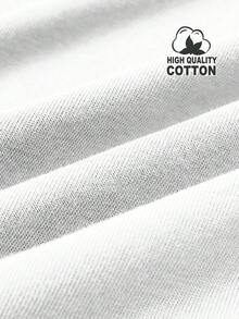 Men's Short-Sleeved, Crew-Neck T-Shirt. Casual Style With Modern And Comfortable Prints. For Men And Women, Couple Style, Short-Sleeved T-Shirt With  Print. - 白色 2 - 查看 6