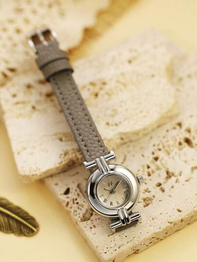 1pc Classic Fashionable Retro Women's Quartz Watch With Leather Strap, Suitable For Daily Matching, Best Choice For Birthday, Work, Outing, Anniversary And Other Special Occasions