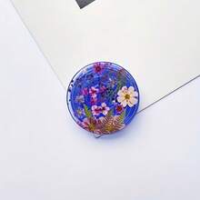 花卉简约可折叠透明气垫手机支架，手持支架，便携式桌面支架，伸缩支架，有透明蓝、粉色、绿色、棕色可选，花卉气囊手机支架，送朋友的好礼物 - 彩色 - 查看 13