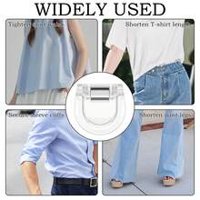 1/2/4/6/10pcs Invisible Pant Leg Shortener Clips, Prevent Pants From Dragging On The Ground, Hidden Seamless Leg Fixing Device, Suitable For Jeans And Casual Pants, Waterproof, Portable - Multicolor - View 7