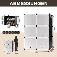 Mobiletti porta scarpe - 10 scomparti - 94 x 180 x 36,5 cm - Visualizzare 4