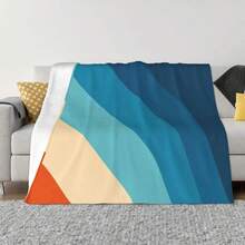 Retro Lines Pattern Super Soft Fine Wool Blanket - 1 - View 1