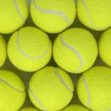 4 pelotas de tenis interactivas para perros, de material de goma de alta elasticidad, adecuadas para perros pequeños y medianos, sin incluir equipo de entrenamiento. - Amarillo - Ver 3