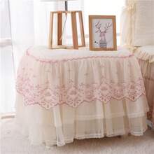 Lace Bedside Cabinet Cover, Dust Cover, Princess Style Bedroom Decor, European Ornamental Tablecloth, New Bedside Cabinet Cover - Multicolor - View 12