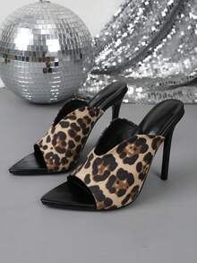 Giày sandal cao gót mũi nhọn thời trang, kiểu dáng slip-on, thích hợp cho mùa xuân/hè. - Nhiều màu - Xem 14