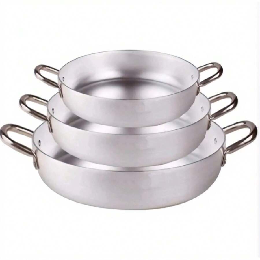 3-teilige Antihaft-Bratpfanne| 24-28-32cm Aluminium| Pfannen-Set für die Küche zu Hause| Leicht zu reinigender Universalherd - Übersicht 1